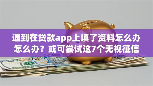 遇到在贷款app上填了资料怎么办怎么办？或可尝试这7个无视征信黑白100%秒下软件