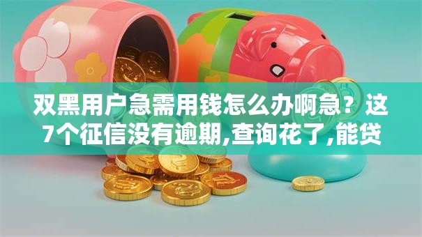 双黑用户急需用钱怎么办啊急?这7个征信没有逾期,查询花了,能贷款的平台值得一试 双黑用户急需用钱怎么办啊急?这7个征信没有逾期,查询花了,能贷款的平台值得一试