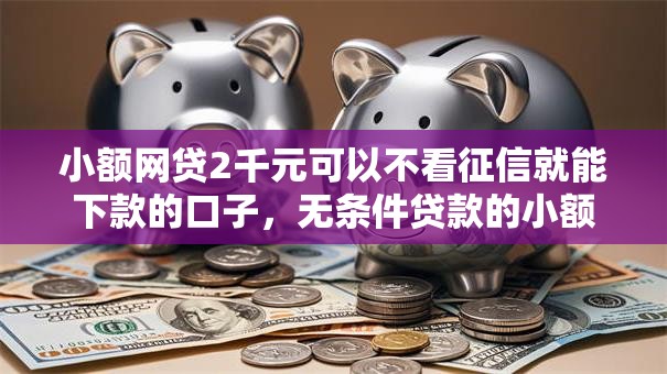 小额网贷2千元可以不看征信就能下款的口子,无条件贷款的小额贷款的5个平台介绍 小额网贷2千元可以不看征信就能下款的口子,无条件贷款的小额贷款的5个平台介绍