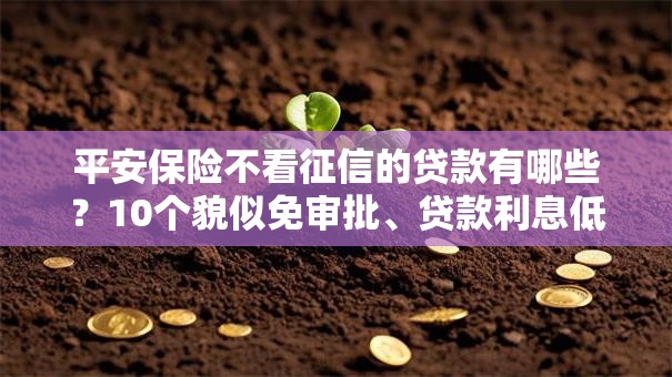 平安保险不看征信的贷款有哪些？10个貌似免审批、贷款利息低的平台合集