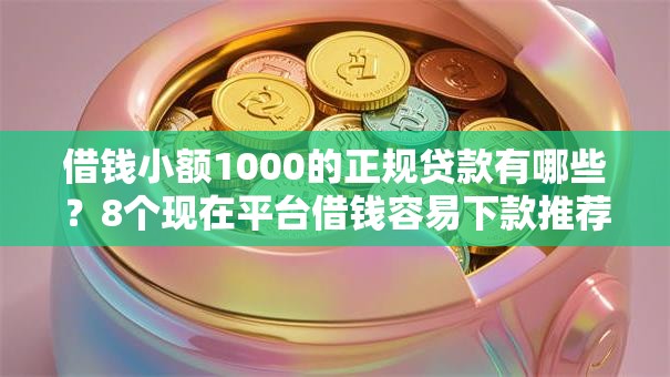 借钱小额1000的正规贷款有哪些？8个现在平台借钱容易下款推荐给你