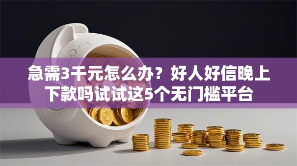 急需3千元怎么办?好人好信晚上下款吗试试这5个无门槛平台 急需3千元怎么办?好人好信晚上下款吗试试这5个无门槛平台