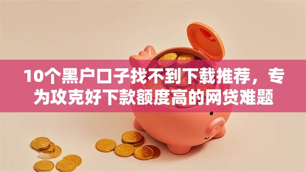10个黑户口子找不到下载推荐，专为攻克好下款额度高的网贷难题
