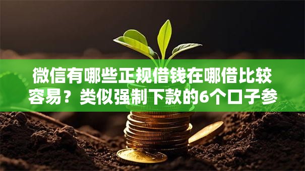 微信有哪些正规借钱在哪借比较容易？类似强制下款的6个口子参考