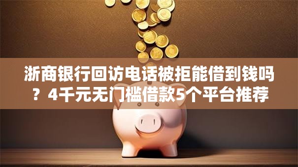 浙商银行回访电话被拒能借到钱吗？4千元无门槛借款5个平台推荐