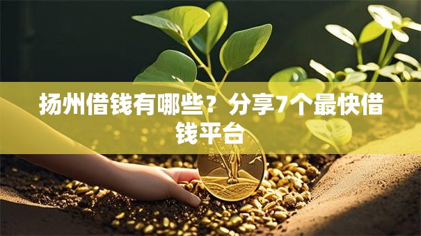 扬州借钱有哪些？分享7个最快借钱平台