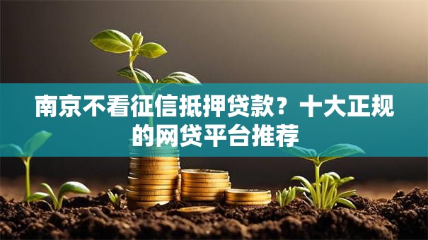 南京不看征信抵押贷款？十大正规的网贷平台推荐