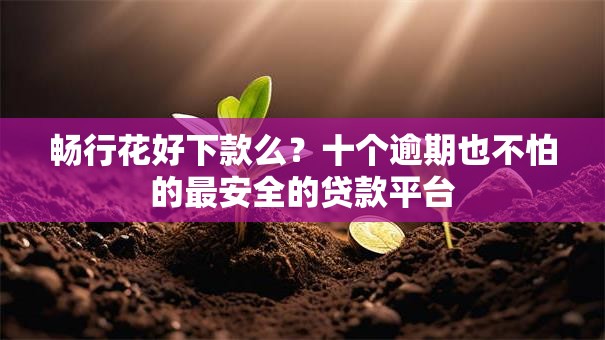 畅行花好下款么？十个逾期也不怕的最安全的贷款平台