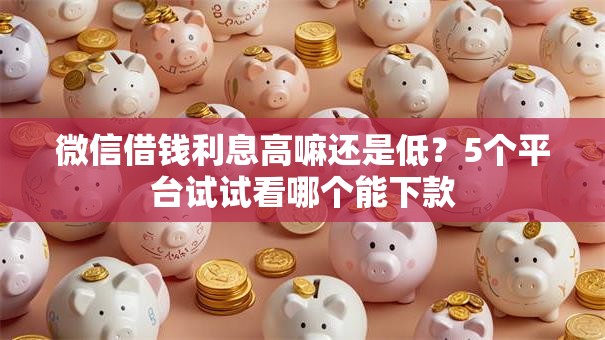 微信借钱利息高嘛还是低?5个平台试试看哪个能下款 微信借钱利息高嘛还是低?5个平台试试看哪个能下款