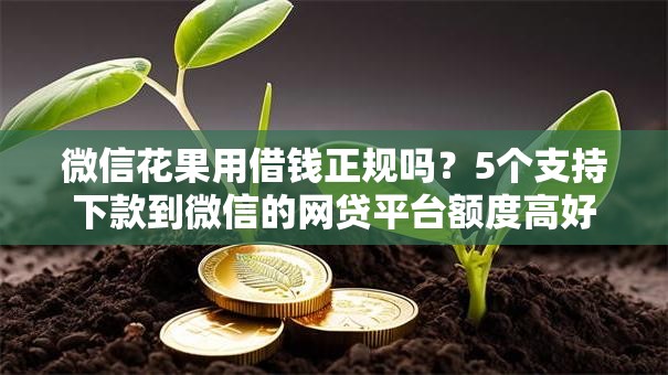 微信花果用借钱正规吗?5个支持下款到微信的网贷平台额度高好下款的 微信花果用借钱正规吗?5个支持下款到微信的网贷平台额度高好下款的