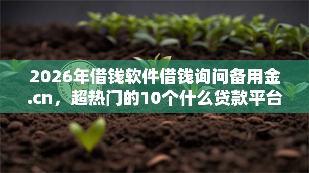 2026年借钱软件借钱询问备用金.cn,超热门的10个什么贷款平台额度高推荐 2026年借钱软件借钱询问备用金.cn,超热门的10个什么贷款平台额度高推荐