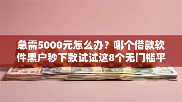 急需5000元怎么办?哪个借款软件黑户秒下款试试这8个无门槛平台 急需5000元怎么办?哪个借款软件黑户秒下款试试这8个无门槛平台