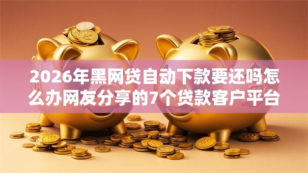 2026年黑网贷自动下款要还吗怎么办网友分享的7个贷款客户平台我觉得不错！