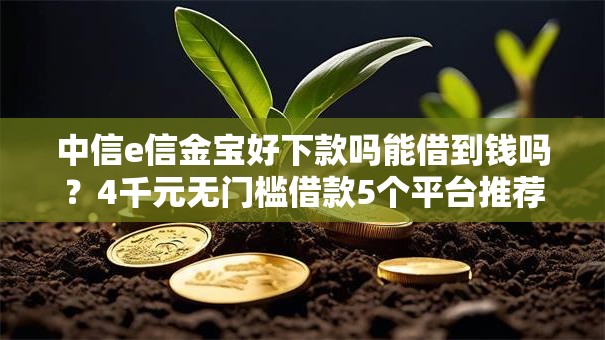 中信e信金宝好下款吗能借到钱吗？4千元无门槛借款5个平台推荐