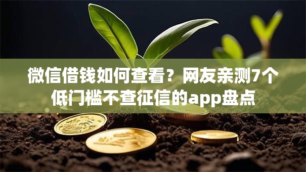 微信借钱如何查看？网友亲测7个低门槛不查征信的app盘点
