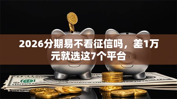 2026分期易不看征信吗，差1万元就选这7个平台