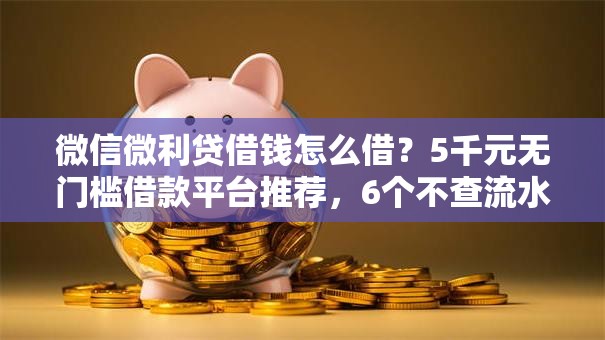 微信微利贷借钱怎么借？5千元无门槛借款平台推荐，6个不查流水的小额度贷款软件盘点