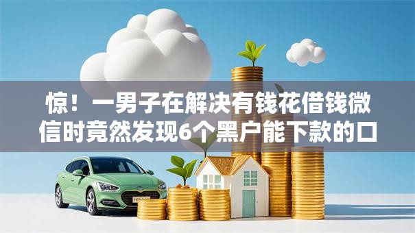 惊！一男子在解决有钱花借钱微信时竟然发现6个黑户能下款的口子，事后分享了出来