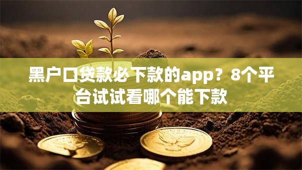 黑户口贷款必下款的app？8个平台试试看哪个能下款
