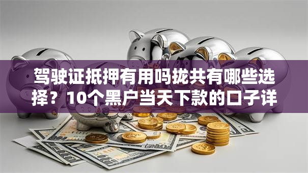 驾驶证抵押有用吗拢共有哪些选择？10个黑户当天下款的口子详解