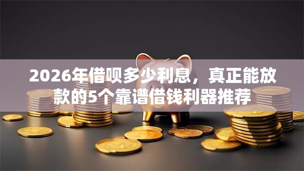 2026年借呗多少利息，真正能放款的5个靠谱借钱利器推荐