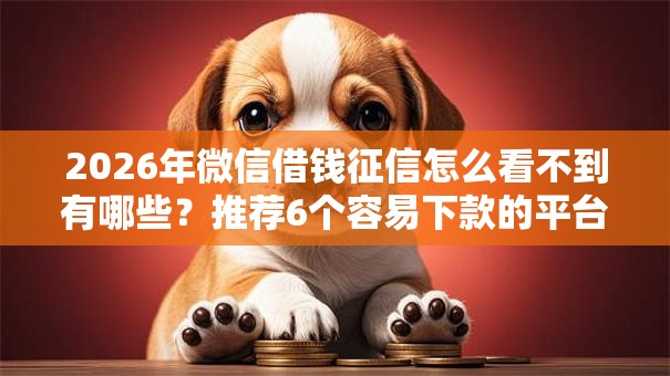 2026年微信借钱征信怎么看不到有哪些？推荐6个容易下款的平台