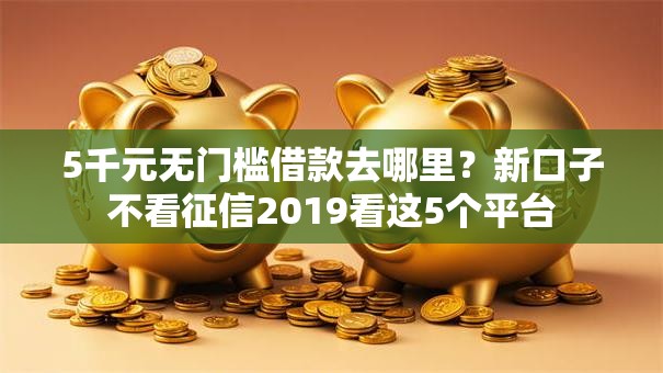 5千元无门槛借款去哪里？新口子不看征信2019看这5个平台
