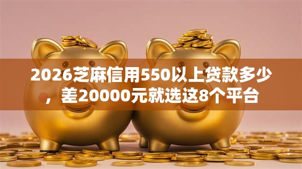 2026芝麻信用550以上贷款多少，差20000元就选这8个平台