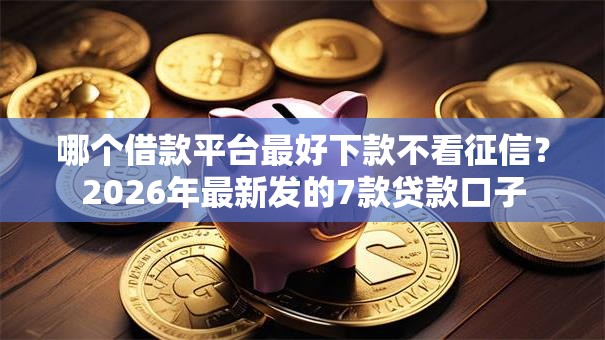 哪个借款平台最好下款不看征信？2026年最新发的7款贷款口子