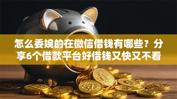怎么委婉的在微信借钱有哪些？分享6个借款平台好借钱又快又不看征信