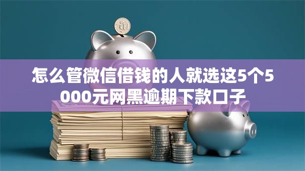 怎么管微信借钱的人就选这5个5000元网黑逾期下款口子