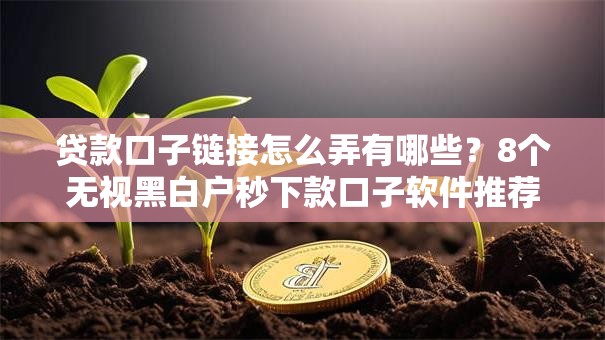 贷款口子链接怎么弄有哪些？8个无视黑白户秒下款口子软件推荐给你