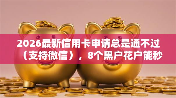 2026最新信用卡申请总是通不过（支持微信），8个黑户花户能秒下款的平台无私分享