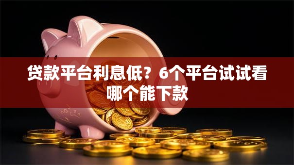 贷款平台利息低？6个平台试试看哪个能下款