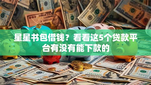 星星书包借钱？看看这5个贷款平台有没有能下款的