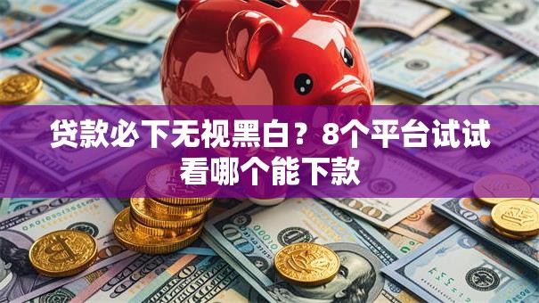 贷款必下无视黑白？8个平台试试看哪个能下款
