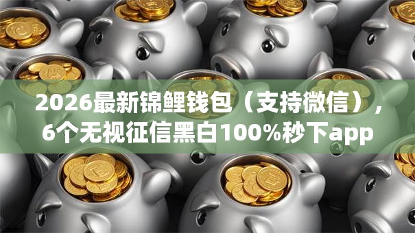 2026最新锦鲤钱包（支持微信），6个无视征信黑白100%秒下app无私分享