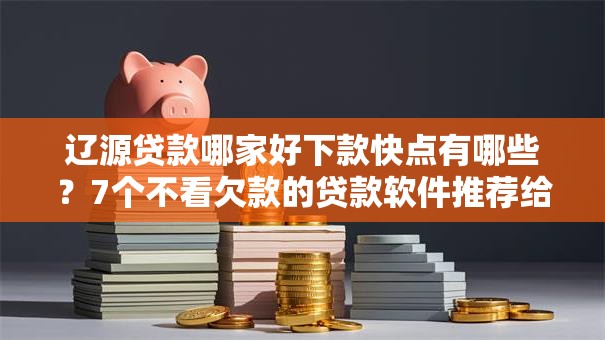 辽源贷款哪家好下款快点有哪些？7个不看欠款的贷款软件推荐给你