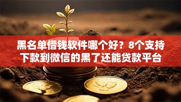黑名单借钱软件哪个好？8个支持下款到微信的黑了还能贷款平台