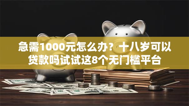 急需1000元怎么办？十八岁可以贷款吗试试这8个无门槛平台