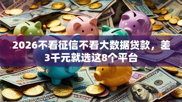 2026不看征信不看大数据贷款，差3千元就选这8个平台