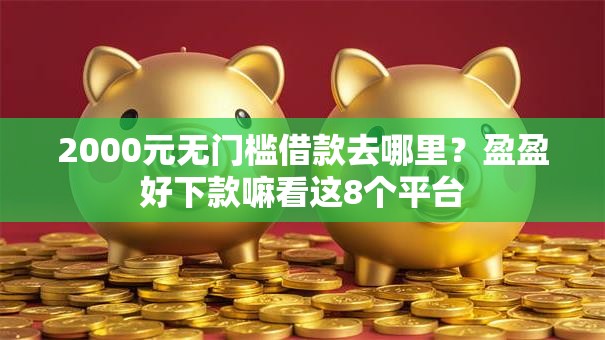2000元无门槛借款去哪里？盈盈好下款嘛看这8个平台