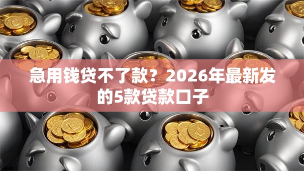 急用钱贷不了款?2026年最新发的5款贷款口子 急用钱贷不了款?2026年最新发的5款贷款口子