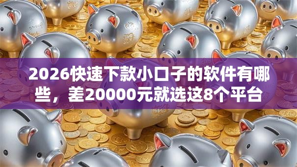 2026快速下款小口子的软件有哪些，差20000元就选这8个平台