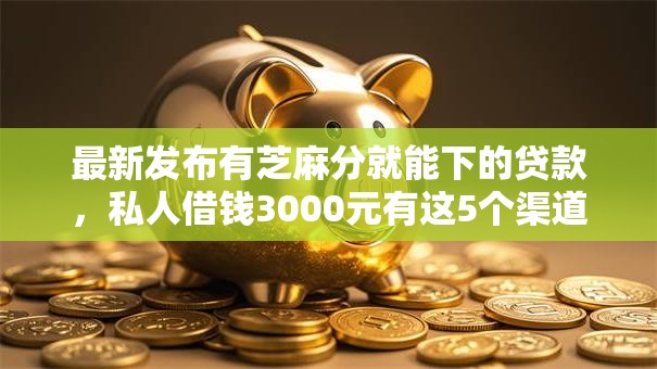 最新发布有芝麻分就能下的贷款，私人借钱3000元有这5个渠道