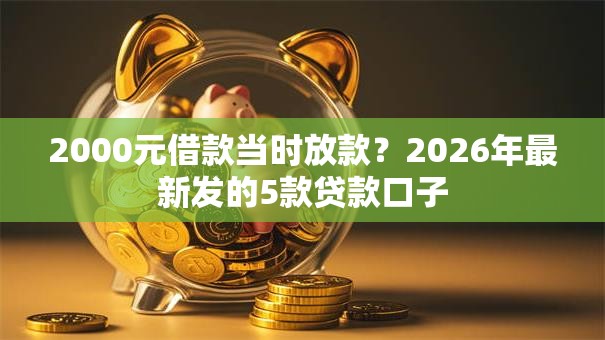 2000元借款当时放款?2026年最新发的5款贷款口子 2000元借款当时放款?2026年最新发的5款贷款口子