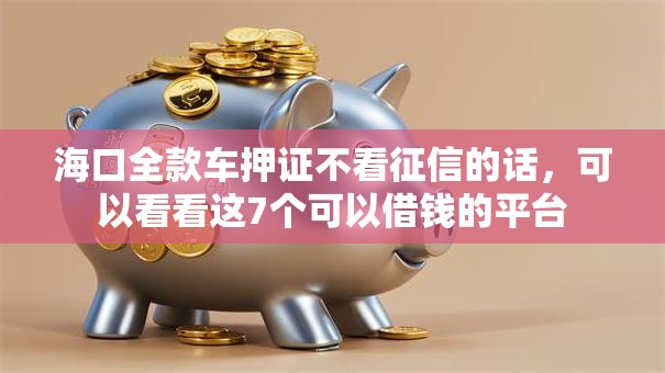 海口全款车押证不看征信的话，可以看看这7个可以借钱的平台