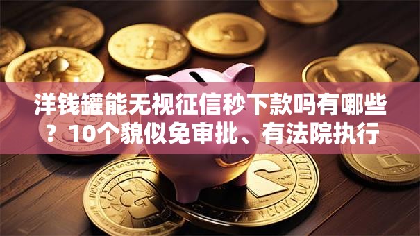 洋钱罐能无视征信秒下款吗有哪些？10个貌似免审批、有法院执行可以贷款的口子合集