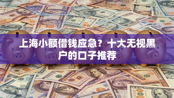 上海小额借钱应急？十大无视黑户的口子推荐