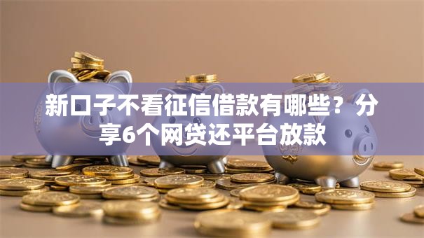 新口子不看征信借款有哪些？分享6个网贷还平台放款